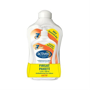 Activex Antibakteriyel Sıvı Sabun Aktif 1.5 lt & 700 ml Fırsat Paketi